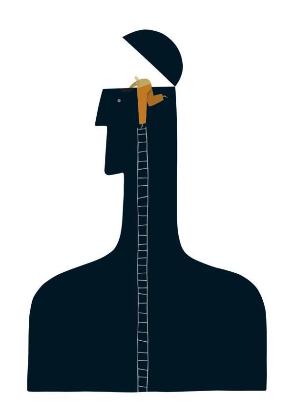 Ilustração simbólica sobre autoconhecimento e psicoterapia